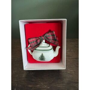 Spode Christmas Tree Teapot Christmas Ornament in Box